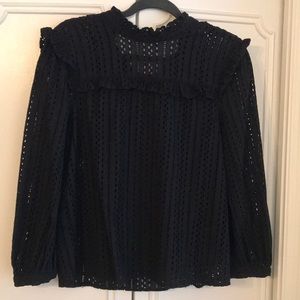 Madewell lace/eyelet top